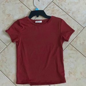 Basic red tee, from Olivia Rae. Size X-Small